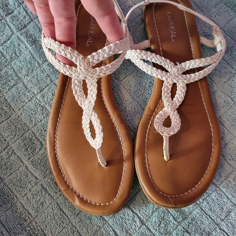 Xappeal Women's Cream Sandals...size 7 To 8